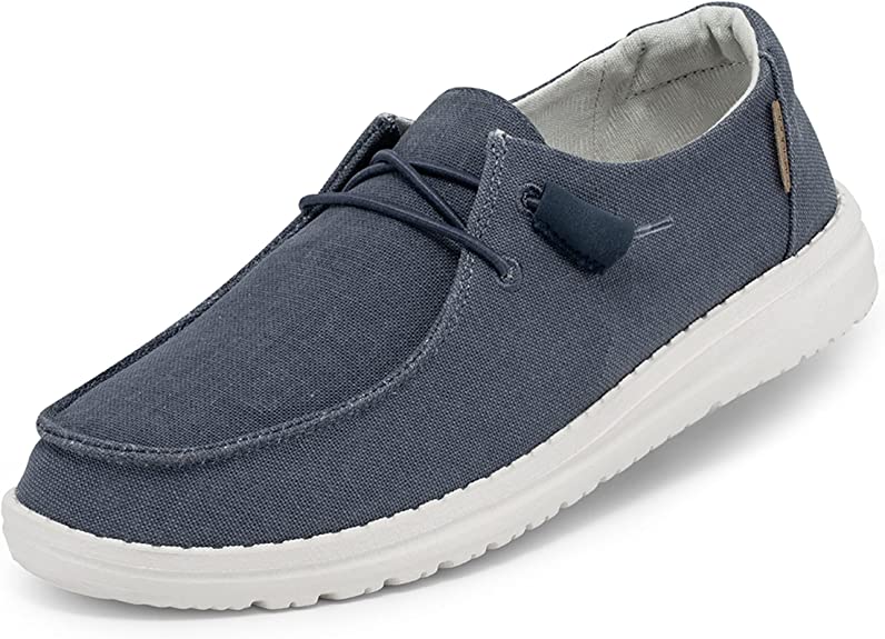 Hey Dude Womens Wendy Loafer Chambray Navy/White
