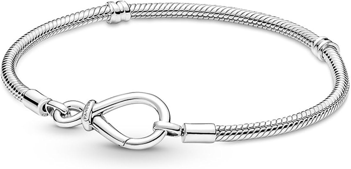 Pandora Moments Infinity Knot Snake Chain Bracelet 590792C00 | eBay