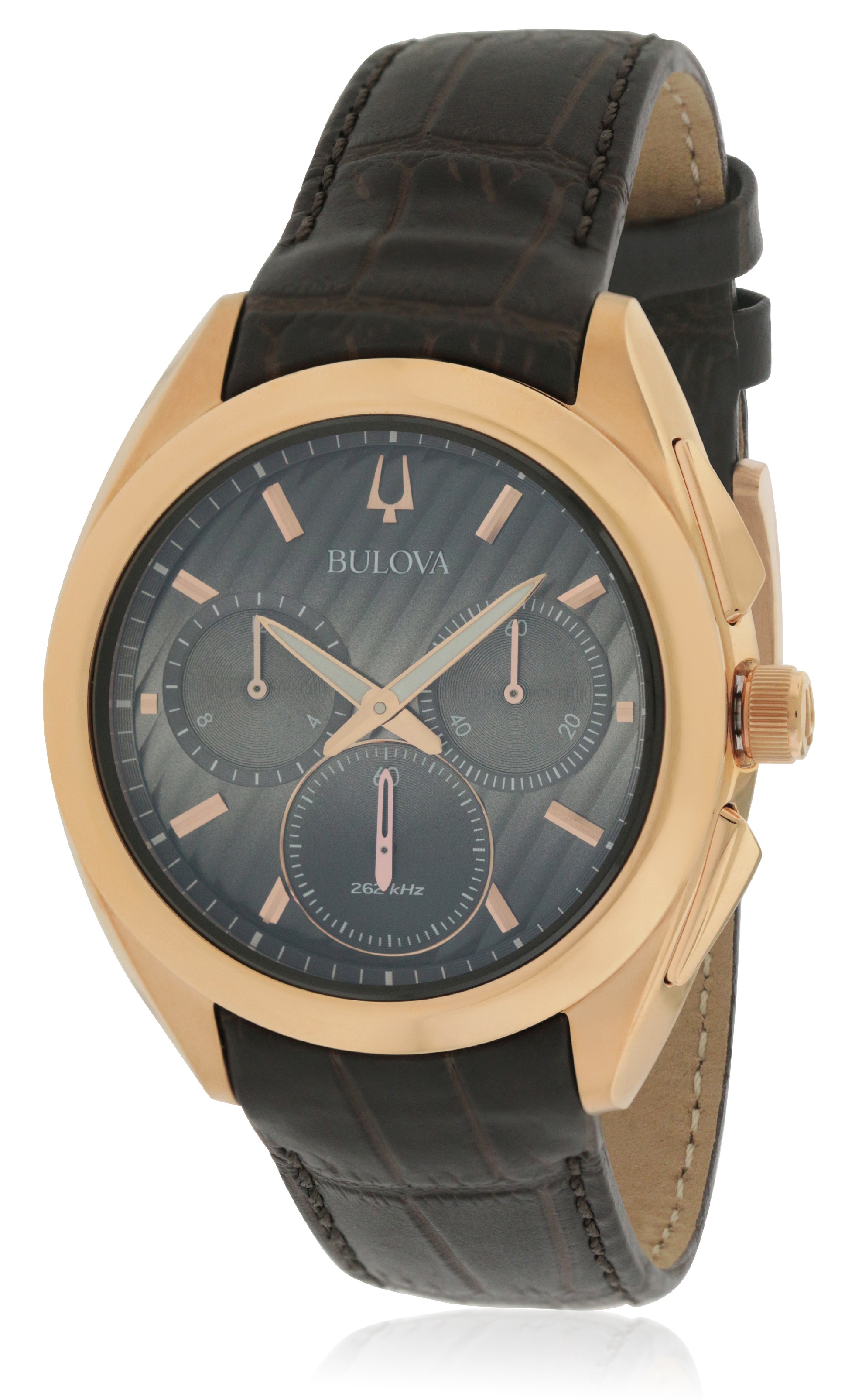 Bulova Curv Chronograph Leather Mens Watch 97A124 42429541214 | eBay