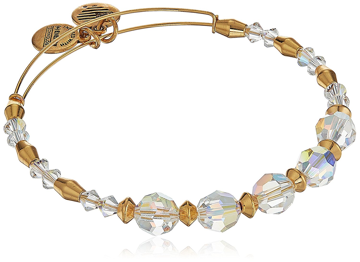 Alex and Ani Swarovski Crystal Beaded Frost Bangle Bracelet A17EBSW05SG