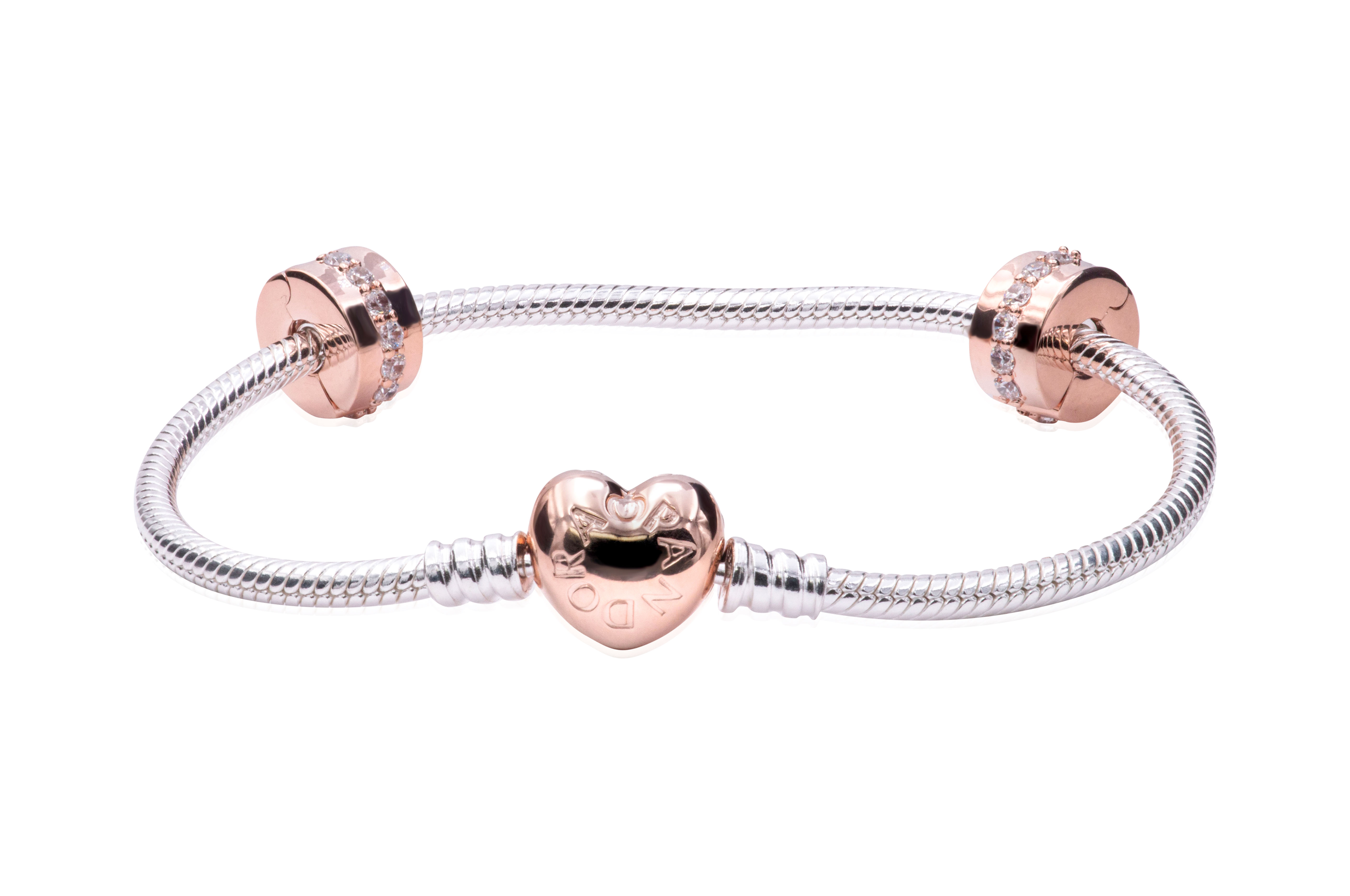 Pandora Heart Clasp Style Starter Bracelet Set Silver 19cm B801514