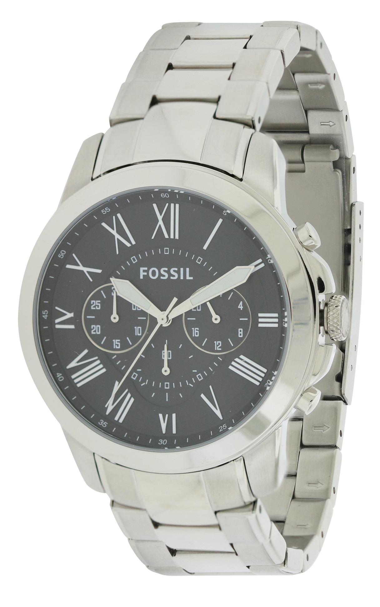 Fossil Grant Stainless Steel Chronograph Mens Watch FS4736 796483294660 ...