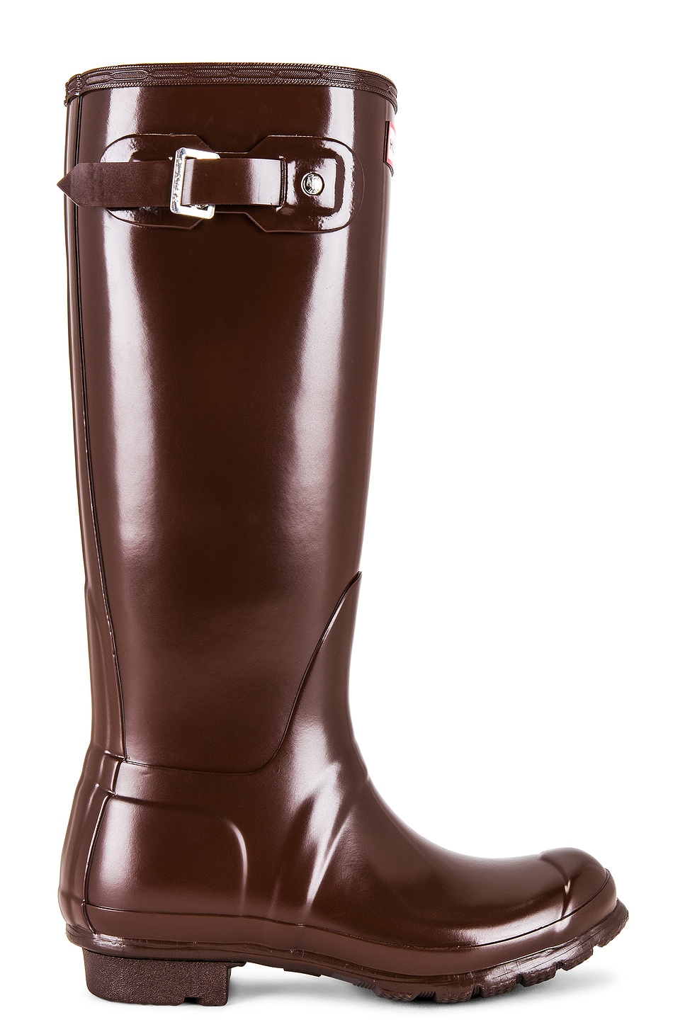 Hunter Womens Original Tall Gloss Rain Boots - Brown Bolt | eBay